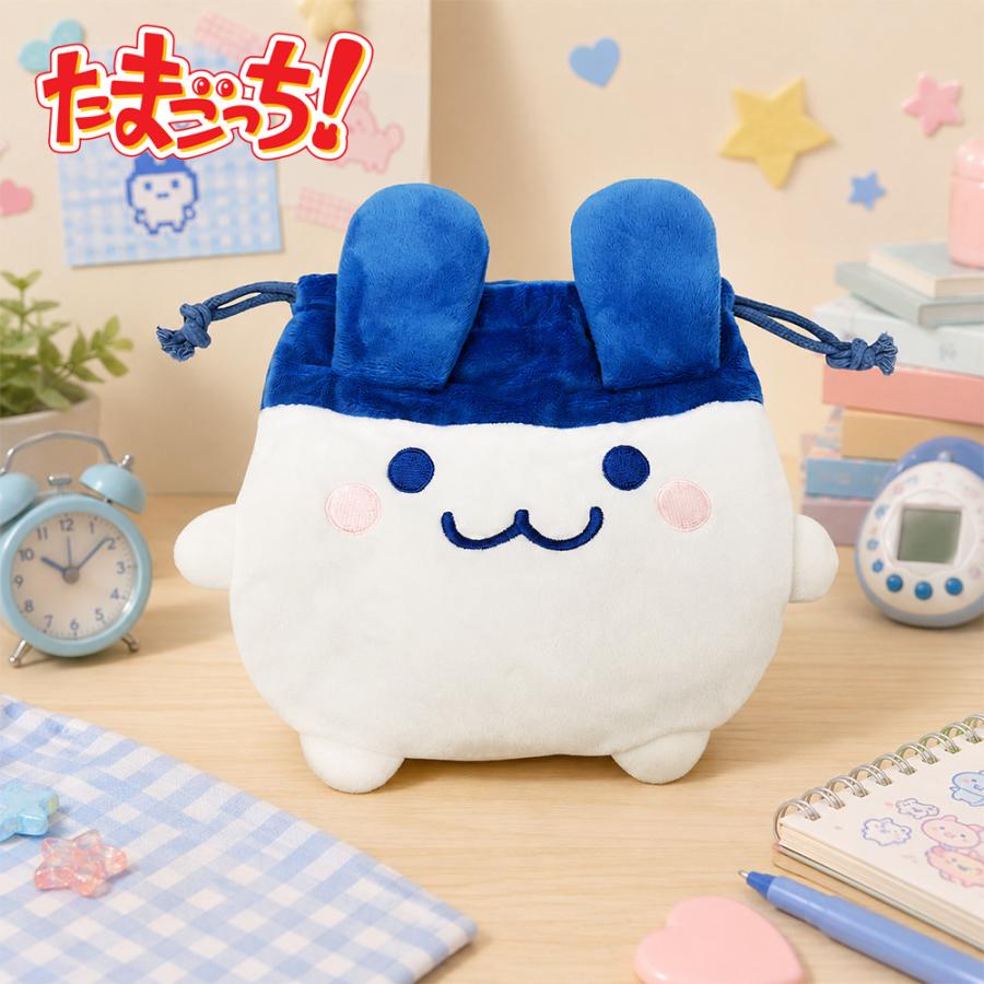 たまごっち ダイカット巾着 みみっち 約21cm 公式 ポーチ まめっち