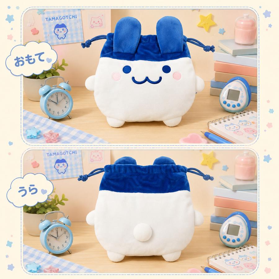 たまごっち ダイカット巾着 みみっち 約21cm 公式 ポーチ まめっち