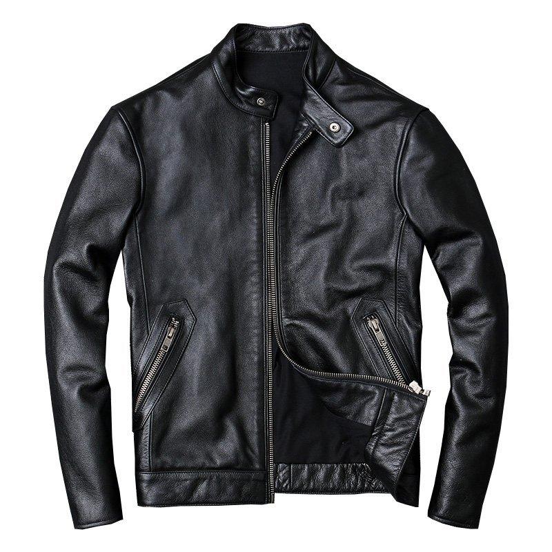 超安い ジャケット 革ジャン レザーコート ミリタリー ジャケット ブランド 細身 スリムタイプ ショート シングル 羊革 牛革 ライダース バイク 本革 メンズ レザージャケット 革ジャン メンズファッション レザージャケット ジャケット