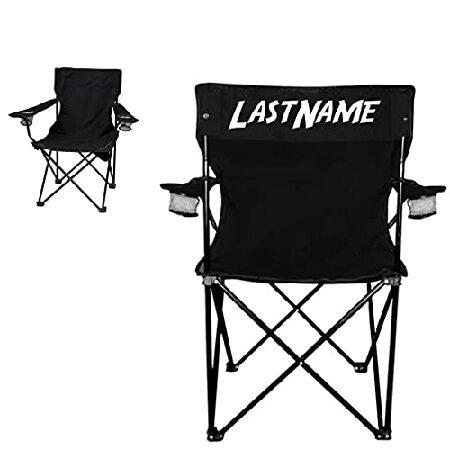先着 VictoryStore Outdoor Camping Chair - Custom Last Name Folding Chair- Black Camping Chair with Carry Bag (2)【並行輸入商品】