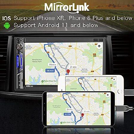 ウトレット Double Din Car Stereo System - ABSOSO 7 Inch HD Touchscreen MP5 Car Player - Bluetooth Car Radio Receiver Supports PhoneLink Rear Fron【並行輸入商品】