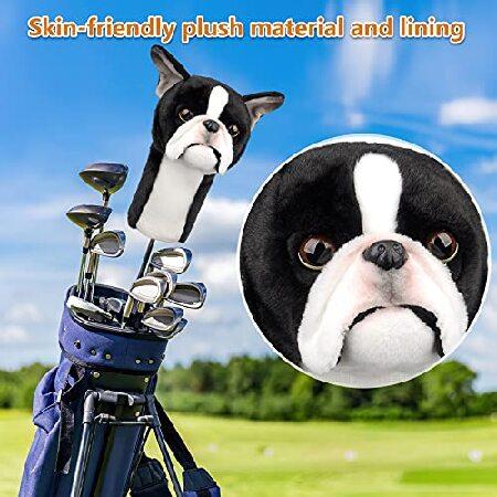 特価Bozily ゴルフヘッドカバー フレンチブルドッグ ゴルフクラブカバー ウッドとドライバー用並行輸入商品 