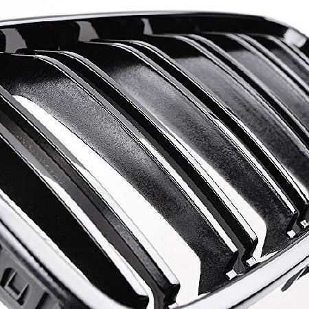 の最新トレンド AMOPACORP Set Glossy Black Front Bumper Kidney Grille Grill and Carbon Fiber Door Side Mirror Covers Caps Compatible with ´14-´18 BMW 【並行輸入商品】