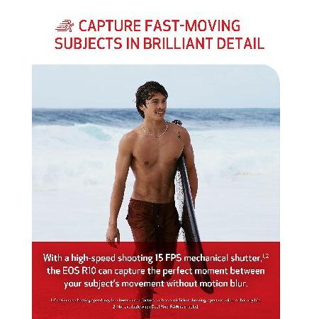 Canon EOS R10 Content Creator Kit - Mirrorless Vlogging Camera, 24.2 MP, 4K Video, DIGIC X Image Processor, RF-S18-45mm F4.5-6.3 is STM Lens -並行輸入の画像