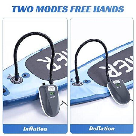Anbeser 22 PSI 高圧空気入れ インテリジェントデュアルステージ膨張パドルボードポンプ 自動オフ機能＆収縮機能SUP電動ポンプ 12V DC カーコネ【並行輸入商品】 
