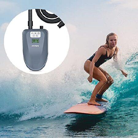 Anbeser 22 PSI 高圧空気入れ インテリジェントデュアルステージ膨張パドルボードポンプ 自動オフ機能＆収縮機能SUP電動ポンプ 12V DC カーコネ【並行輸入商品】 