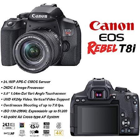 Canon EOS Rebel T8i DSLR Camera with 18-55mm Lens ＆ 75