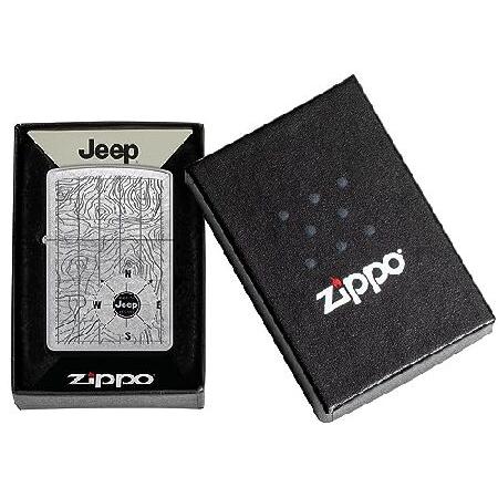 超目玉枠 Zippo Jeep Topographical Map Street Chrome Pocket Lighter並行輸入