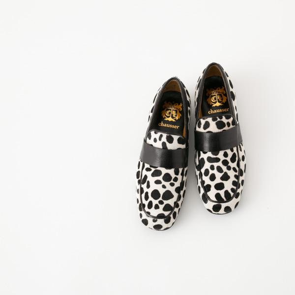 chausser ショセ レザー シューズ ローファー ローヒール スクエアトゥ 