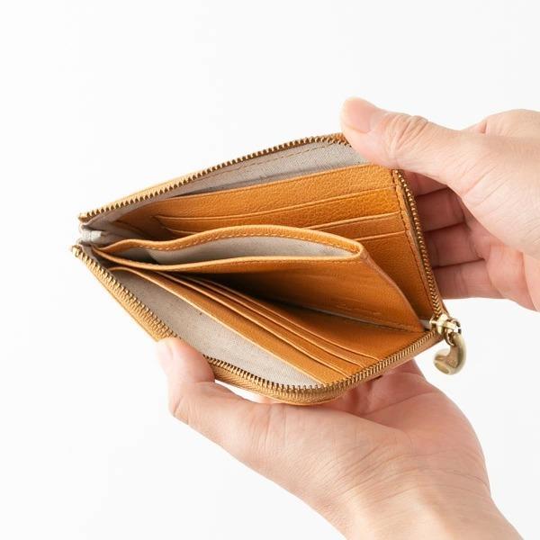 mononogu もののぐ 財布 ウォレット ミニ L字 ファスナー 山羊革