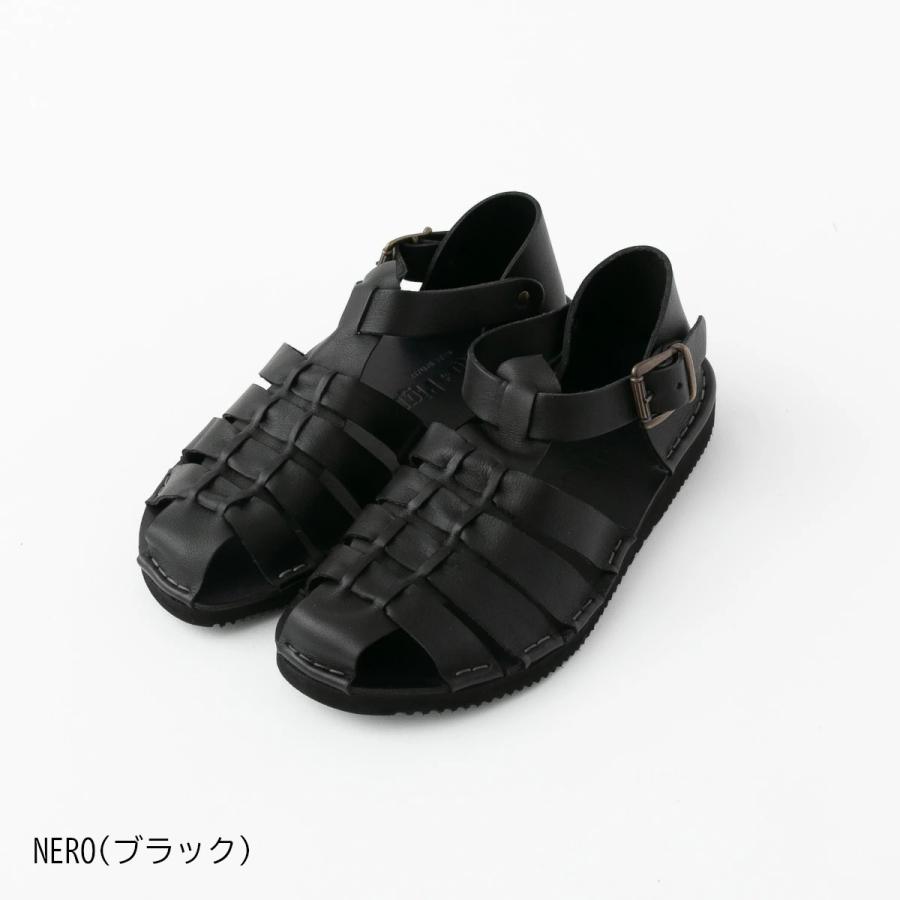 【美品】PUNTO PIGRO レザーサンダル ブラック 35 punto pigro（プントピグロ） レザーグルカサンダル PUNTO PIGRO