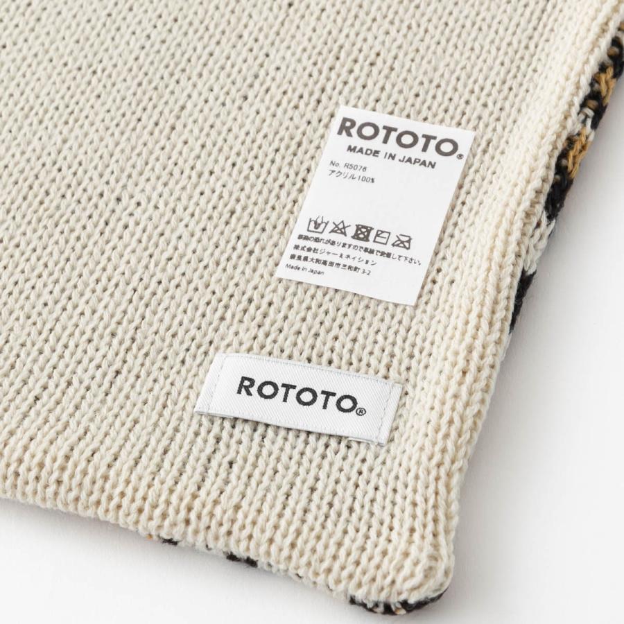 ROTOTO（ロトト） REVERSIBLE CHUNKY MUFFLER LEOPARD リバーシブル