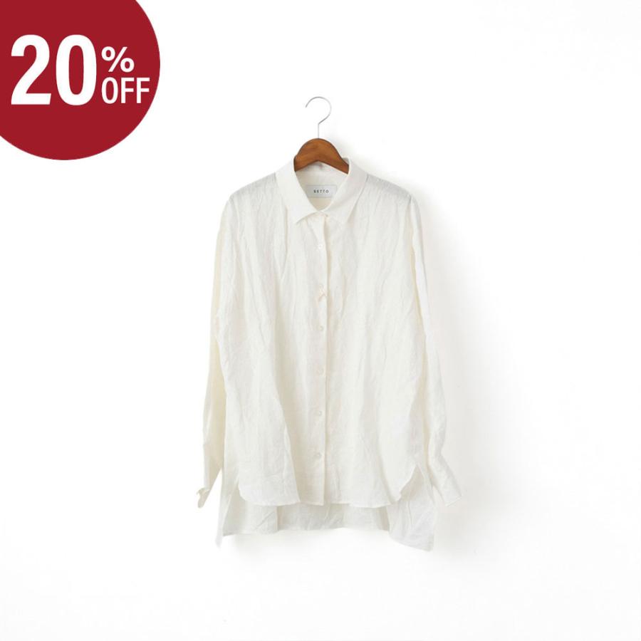 SETTO（セット） 【20%OFF】セット RELAC FLY SHIRT 長袖 リネン