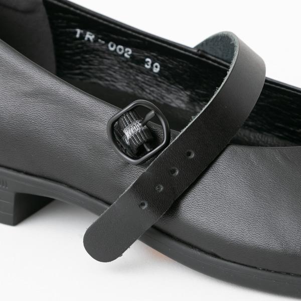 トラベルシューズ バイ ショセ パンプス ワンストラップ ローヒール シューズ パンプス ブラック TRAVEL SHOES by chausser TR-002_5
