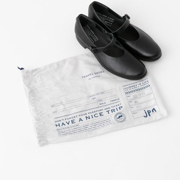 トラベルシューズ バイ ショセ パンプス ワンストラップ ローヒール シューズ パンプス ブラック TRAVEL SHOES by chausser TR-002_8