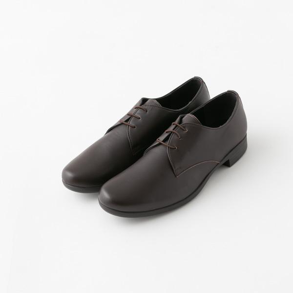 美品 ショセ トラベルシューズ TR-008 38 レースアップダークブラウン chausser（ショセ） トラベルシューズ バイ プレーントゥ レースアップ