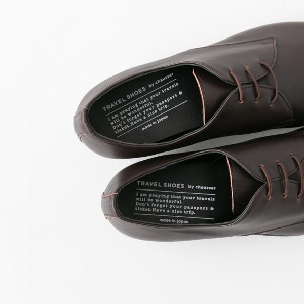 chausser（ショセ） トラベルシューズ バイ プレーントゥ レースアップ