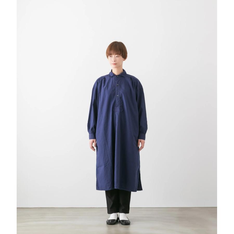 ARMEN（アーメン） 40s POPLIN OVER DYE WORK GATHERED SHIRT DRESS