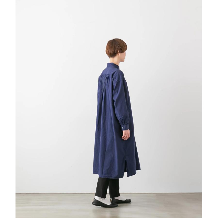 ARMEN（アーメン） 40s POPLIN OVER DYE WORK GATHERED SHIRT DRESS