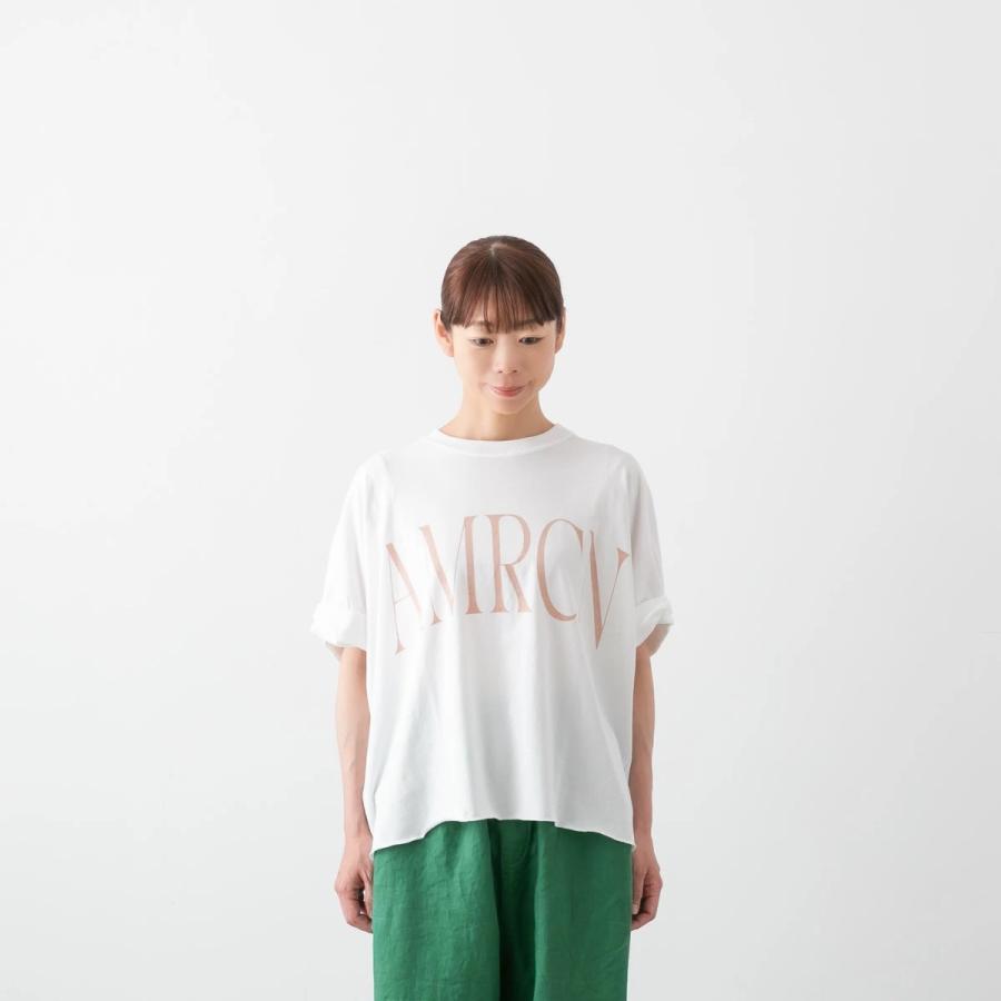 AMERICANA（アメリカーナ） クロップド ワイド ロールアップ ロゴ T