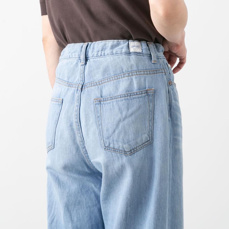 caqu（サキュウ） リネン サギング ワイド パンツ linen sagging wide