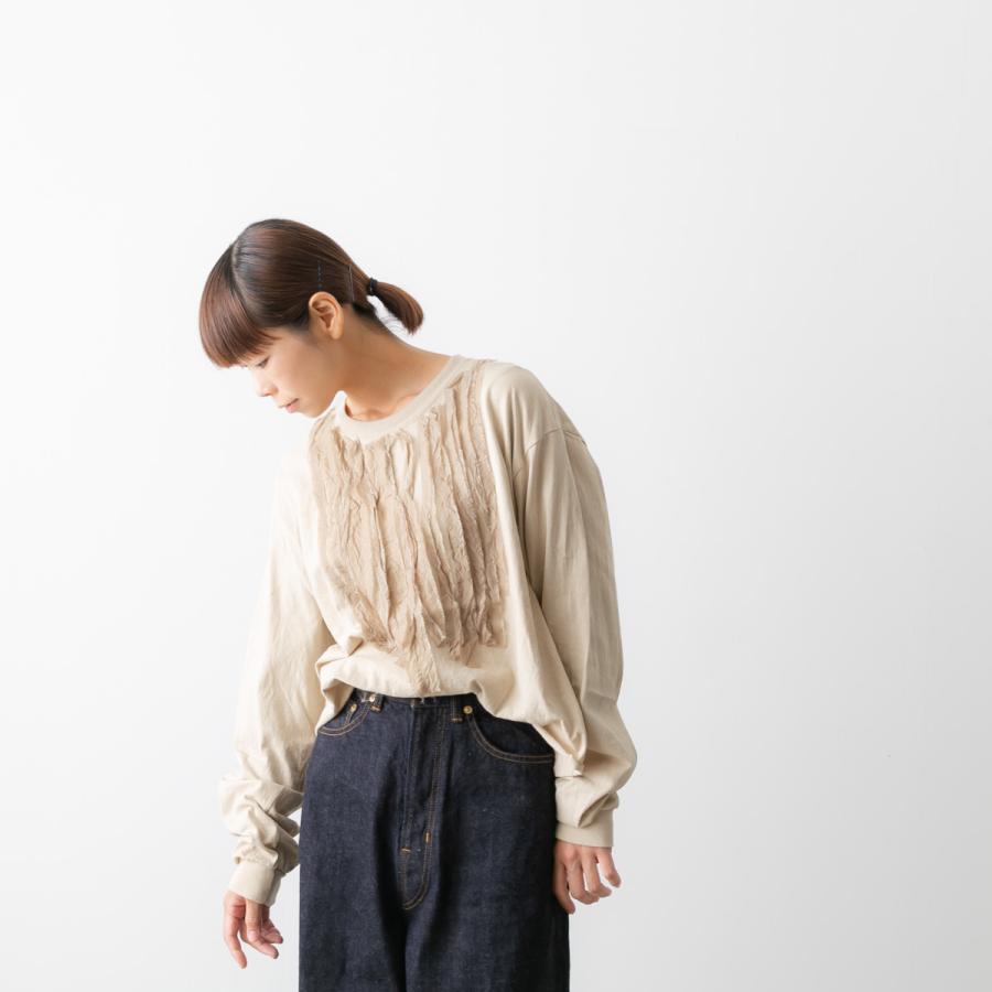 dahl'ia（ダリア） カットソー Tシャツ 長袖 リメイク フリル ゆったり