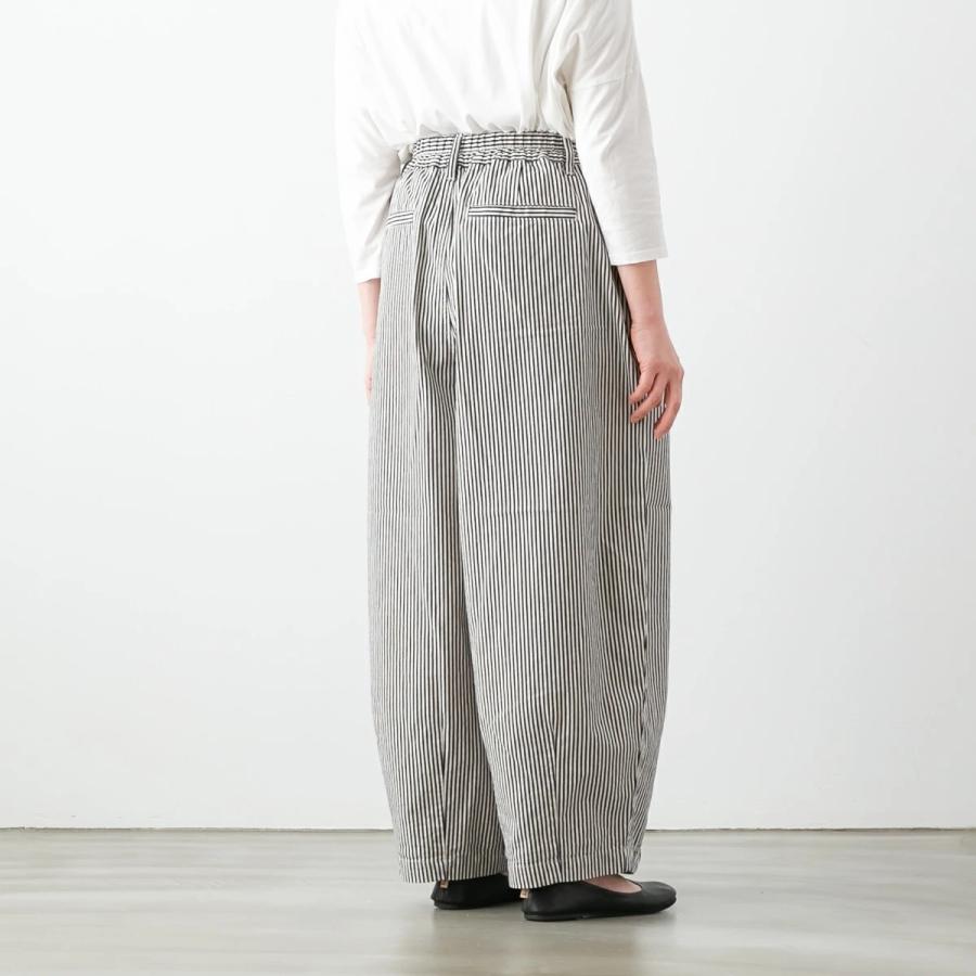 ハーベスティ STRIPE CIRCUS PANTS ストライプ サーカス パンツ HARVESTY A12108 レディース バルーンパンツ ボールパンツ バルーンシルエット コットン 綿｜bluebeat-y｜05