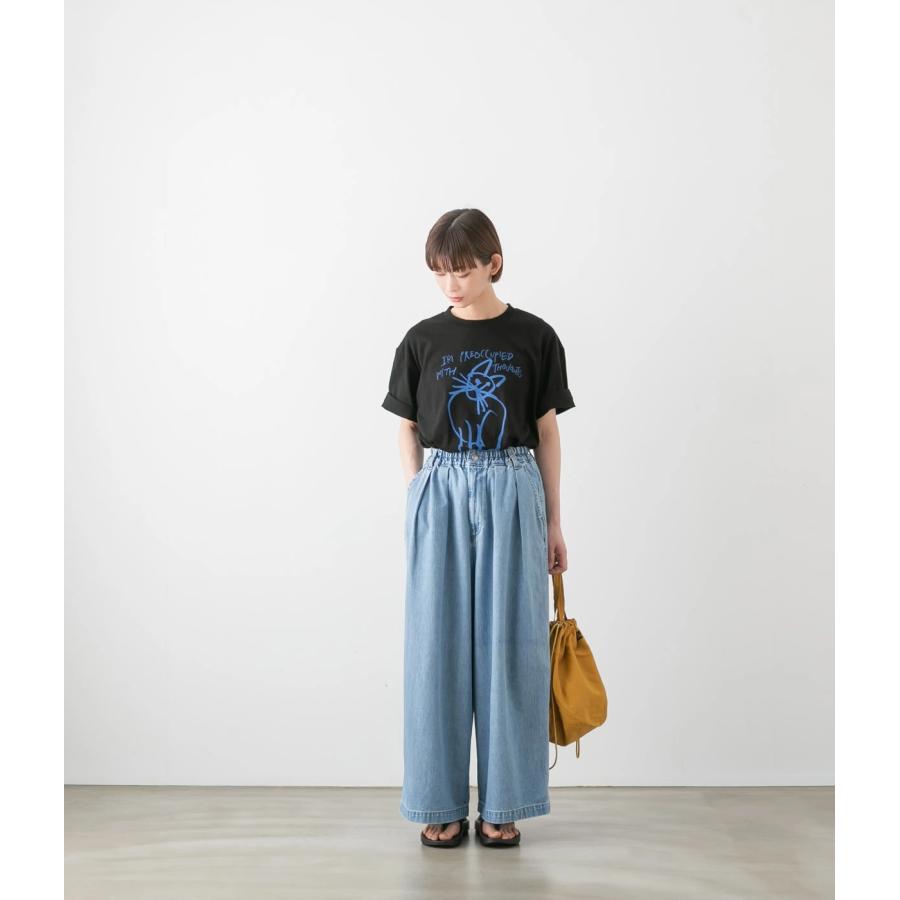 ハーベスティ プリント Tシャツ 2種 A52610 CAT A52611 UNCLE メール便OK HARVESTY 黒 白 猫 半袖 春夏 カジュアル イラストの画像