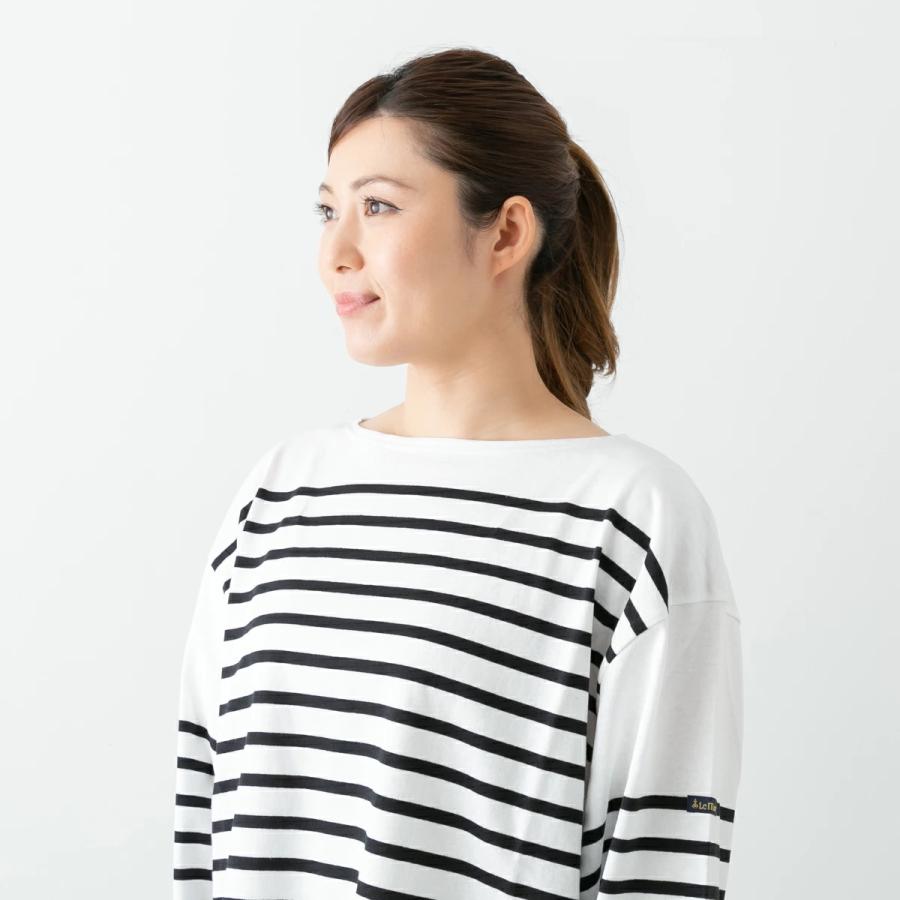 ルミノア パネルボーダー ボーダー 長袖 カットソー メール便OK Le  