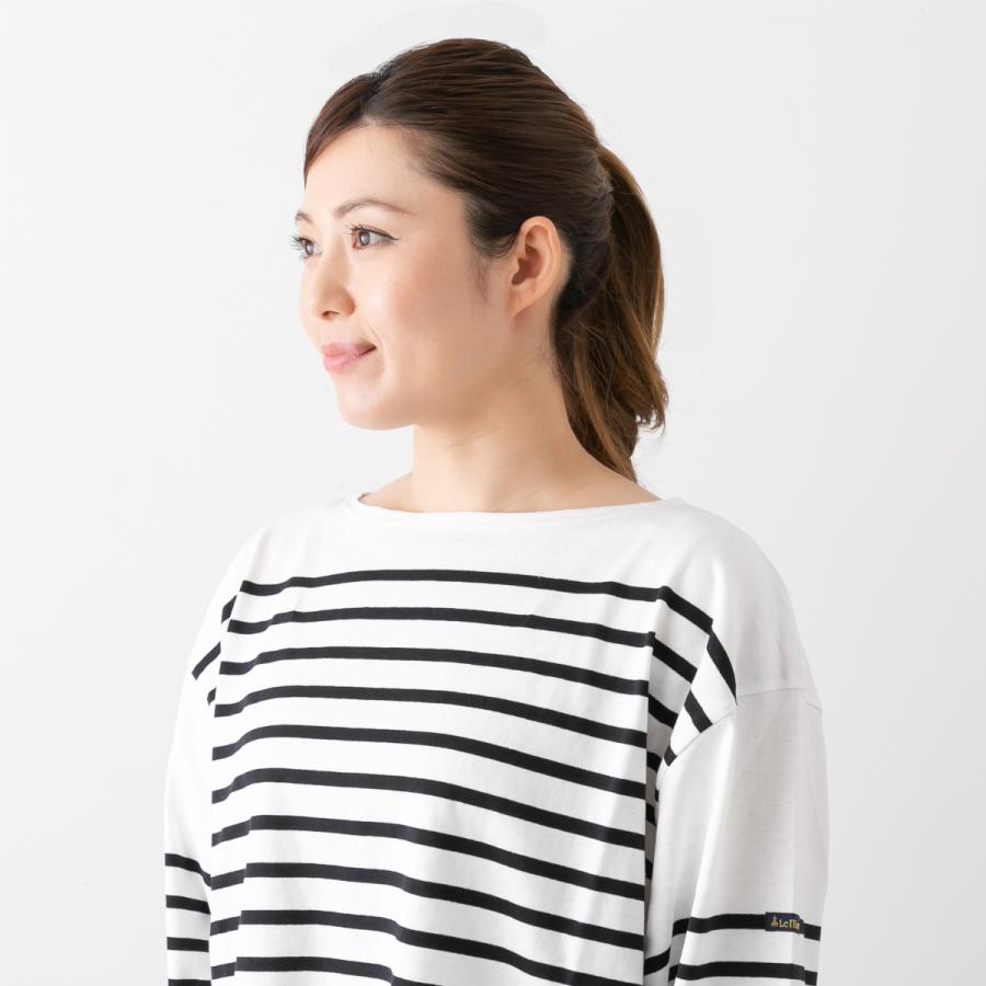 30%OFF】ルミノア パネルボーダー ボーダー 長袖 カットソー メール便