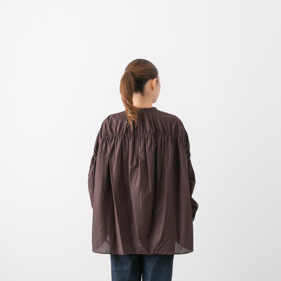 mizuiro ind ギャザーデザイン クルーネックワイドブラウス mizuiro ind ギャザーデザイン クルーネックワイドブラウス