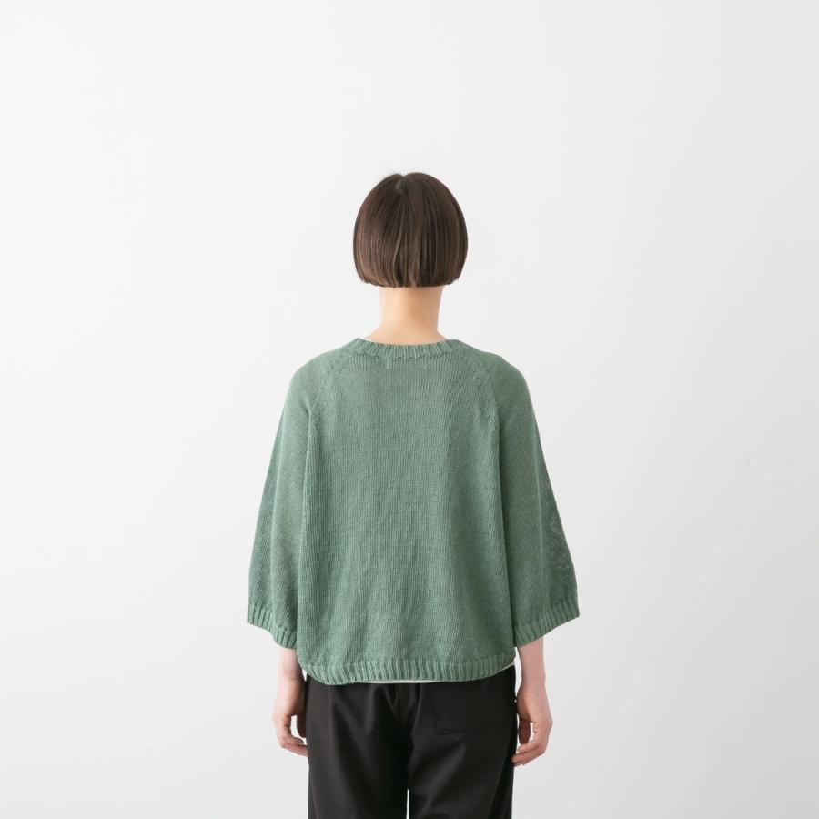 サラウェア リネン ニット 七分袖 プルオーバー SARAHWEAR C11591 定番