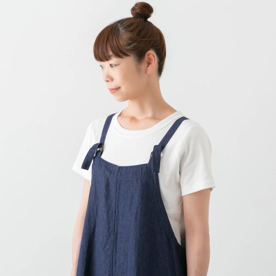 サラウェア コットンリネン デニム サロペット パンツ C16063 SARAHWEAR オーバーオール 綿 カジュアルの画像