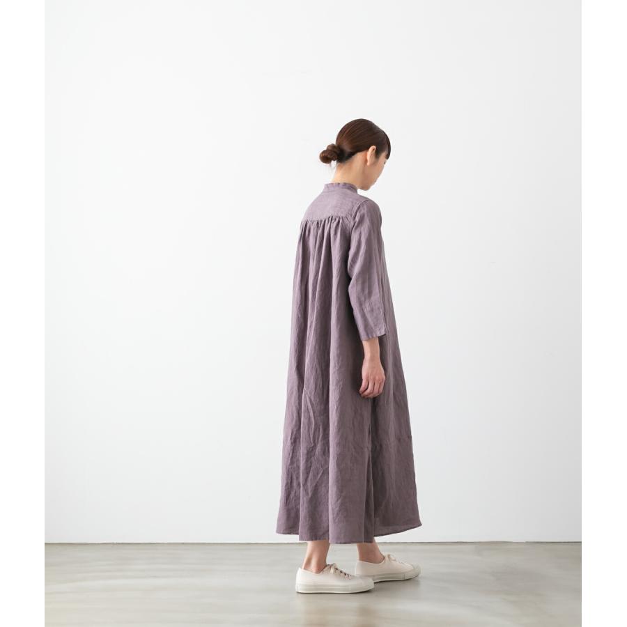 【ADORE】麻レーヨンストレッチワンピース　ウエストリボン　半袖　38 PROPORTION BODY DRESSING｜ウエストリボンニットドッキング