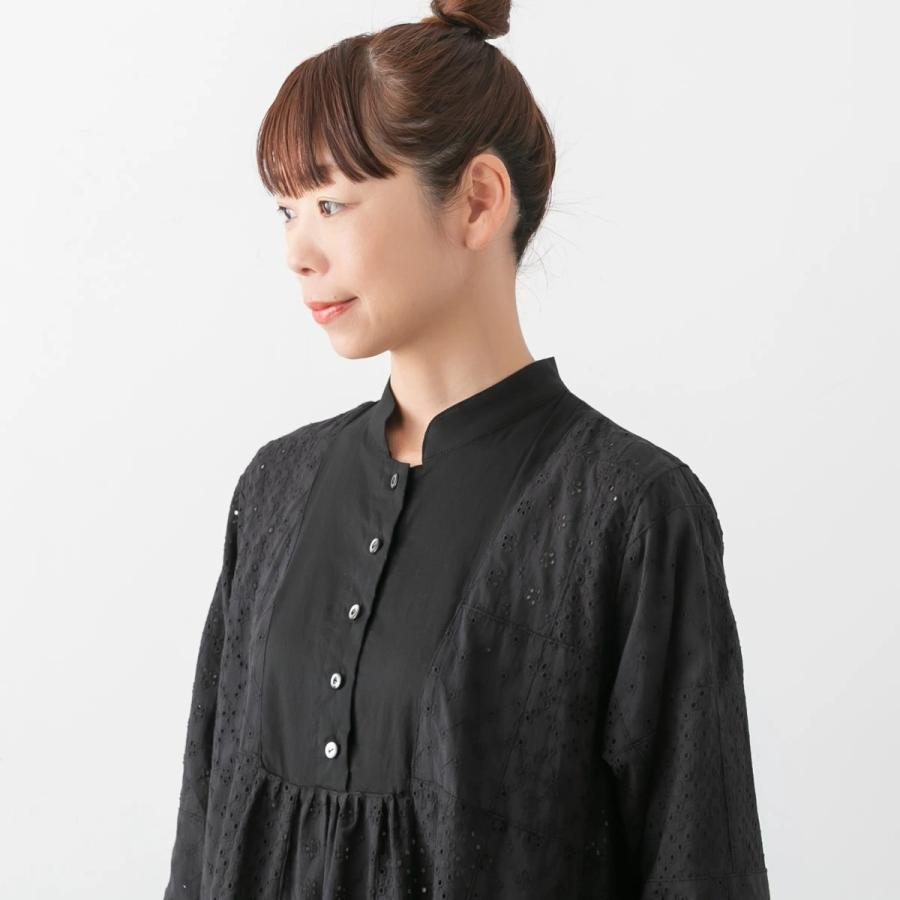 サラウェア Embroidery Patchwork Plain Cotton Lawn Dress TOMOYO 
