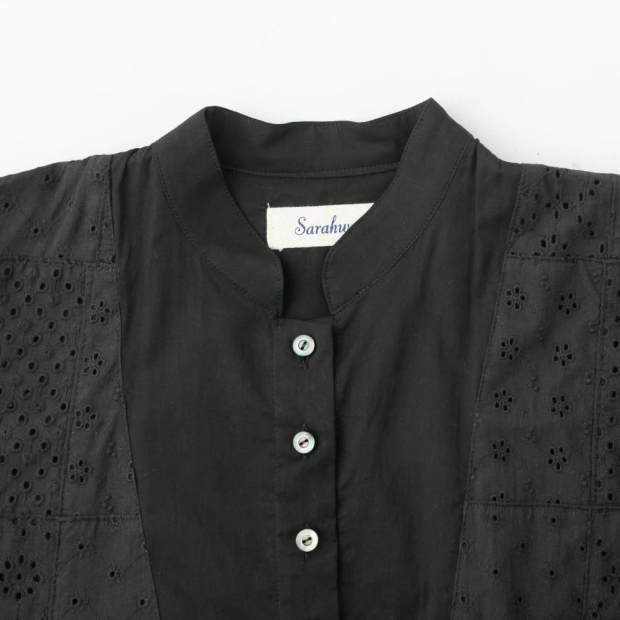 サラウェア Embroidery Patchwork Plain Cotton Lawn Dress TOMOYO