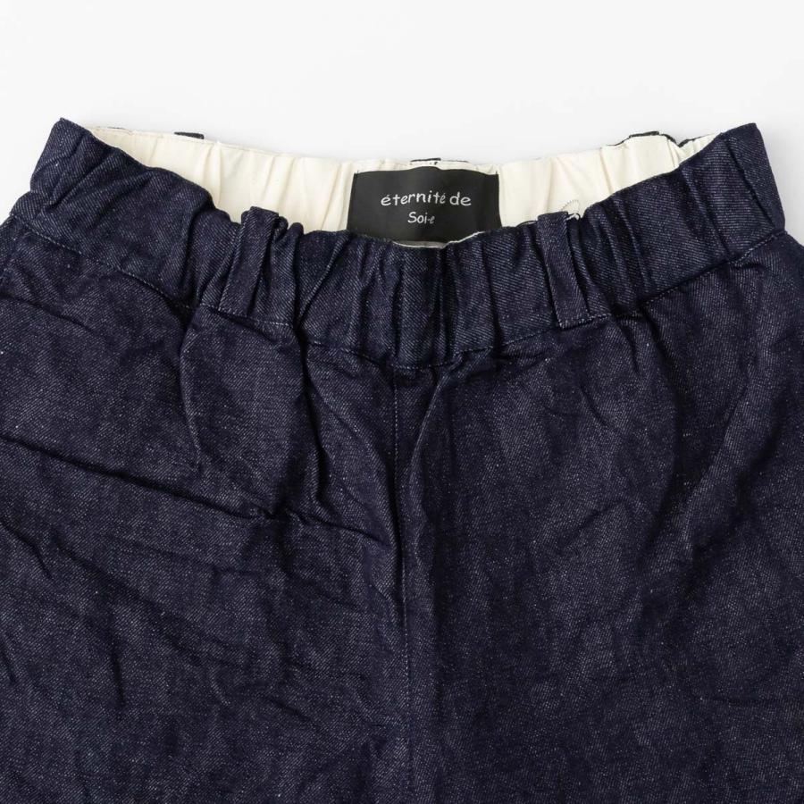 ソワ コットンリネン デニム パンツ 821019 レディース ボトムス
