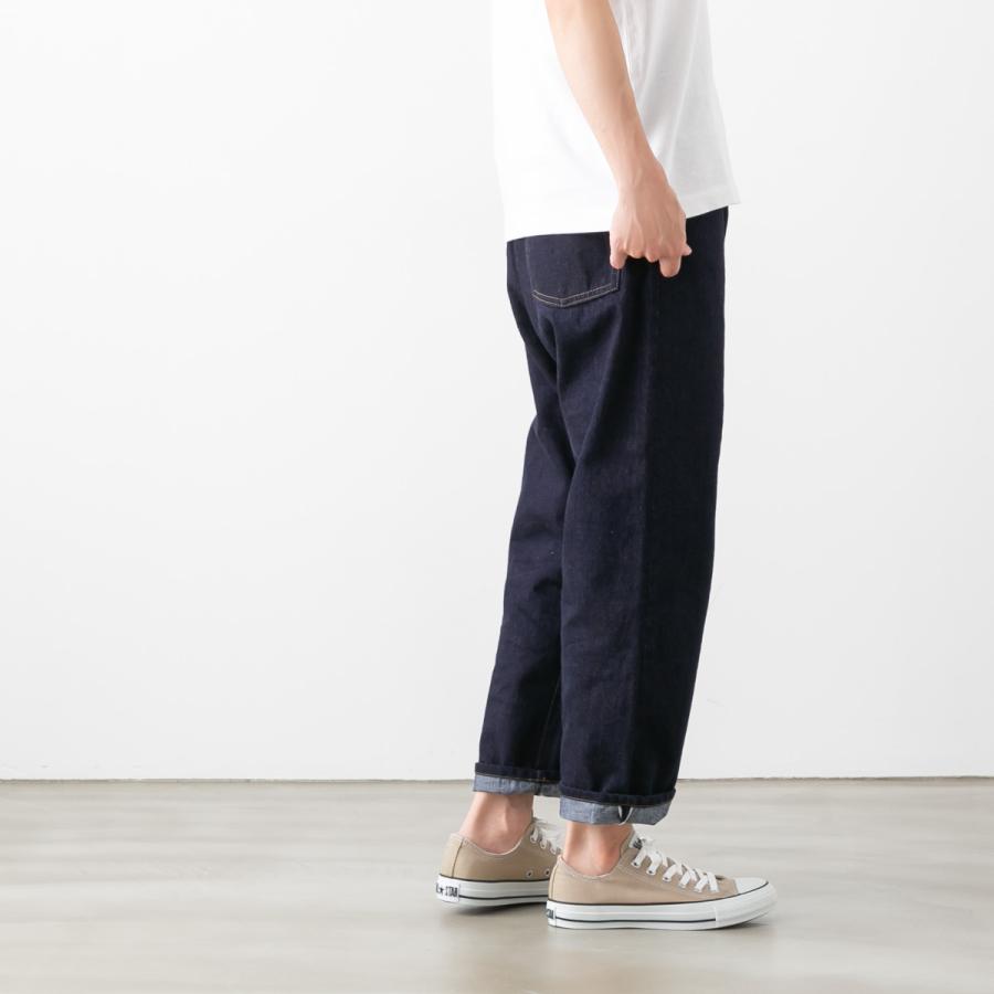 トラバイユ マニュアル デニム イージーパンツ セルビッチデニム