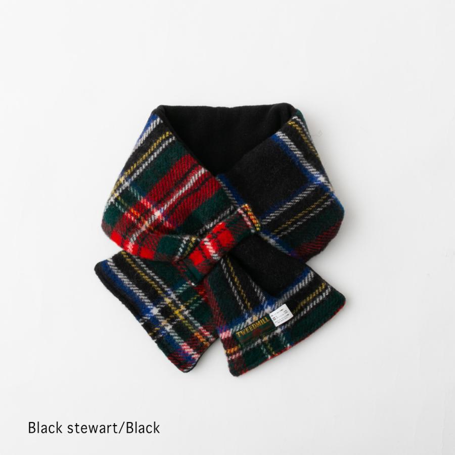 TWEED MILL（ツイードミル） ループ付きフリースチェックフラー