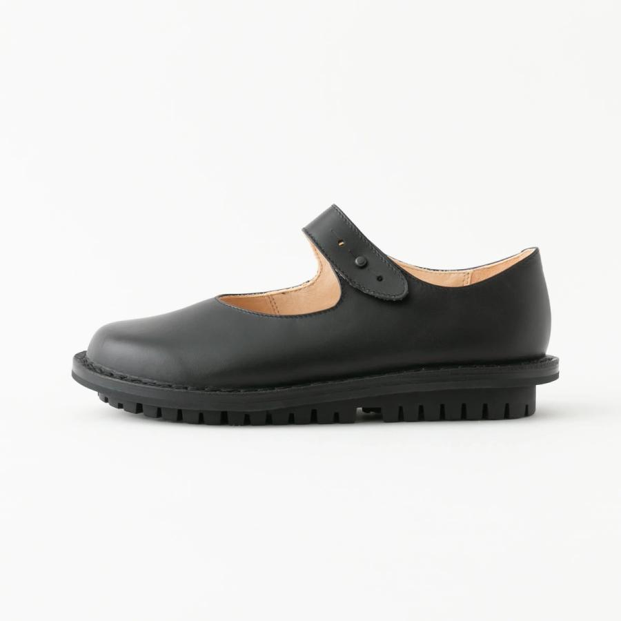 トリッペン レザー ストラップシューズ ガーリー Girly black レザーシューズ シンプル レディース ブラック 黒 牛革の画像