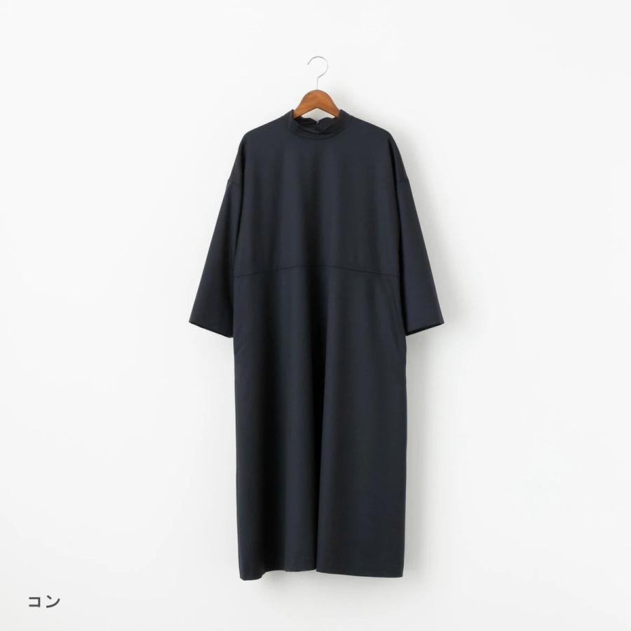 ユティリテ ギャバストレッチ ハイネック ワンピース utilite