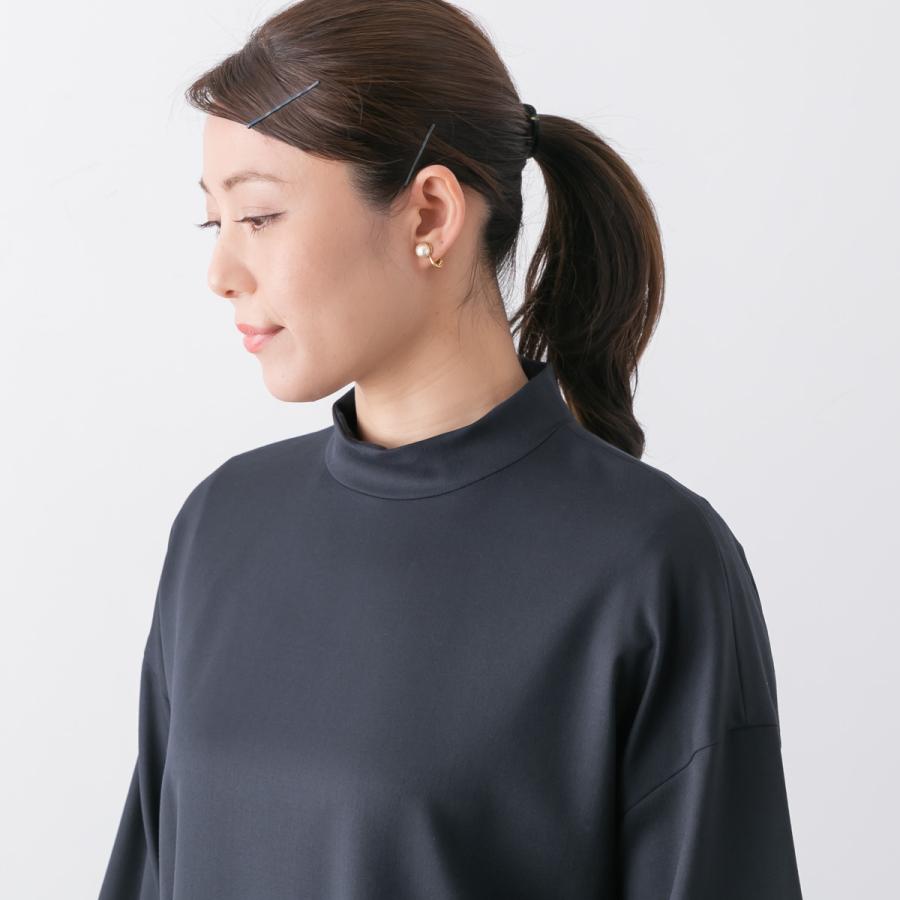 ユティリテ ギャバストレッチ ハイネック ワンピース utilite