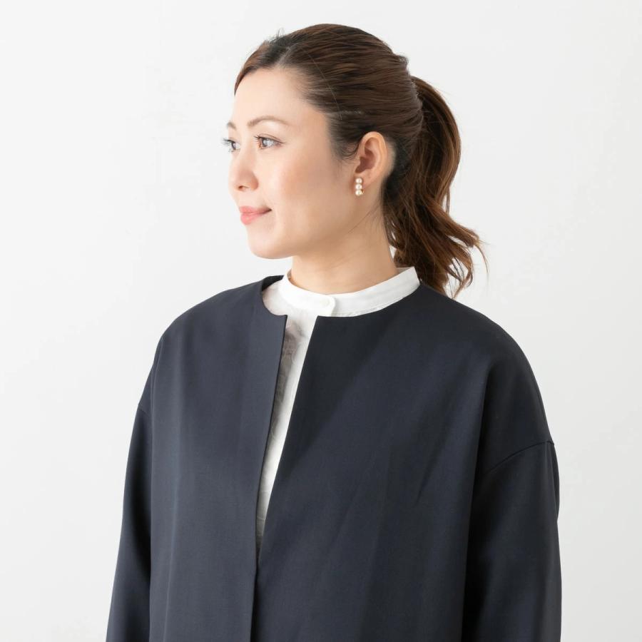 ユティリテ ギャバストレッチ クルーネック ジャケット utilite