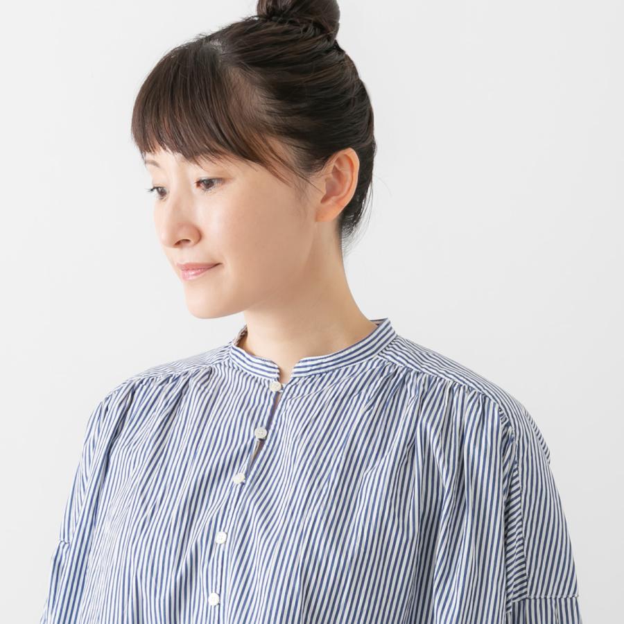 UNIVERSAL TISSU ユニヴァーサルティシュ バンドカラー ブラウス UNIVERSAL TISSU ユニヴァーサルティシュ バンドカラー ブラウス
