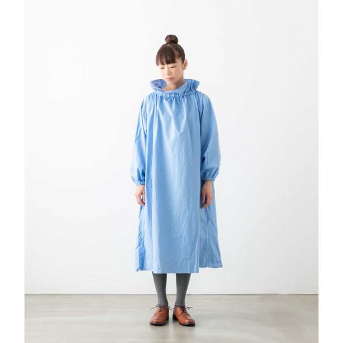 ヤーモ Yarmo ワンピース オーバー スモック ドレス Over Smock Dress フリルカラー ギャザー リボン コットン サックス オリーブ Yar 19aw Op17 Ly002 Yar 19awop17 Bluebeat Web Store ブルービート 通販 Yahoo ショッピング
