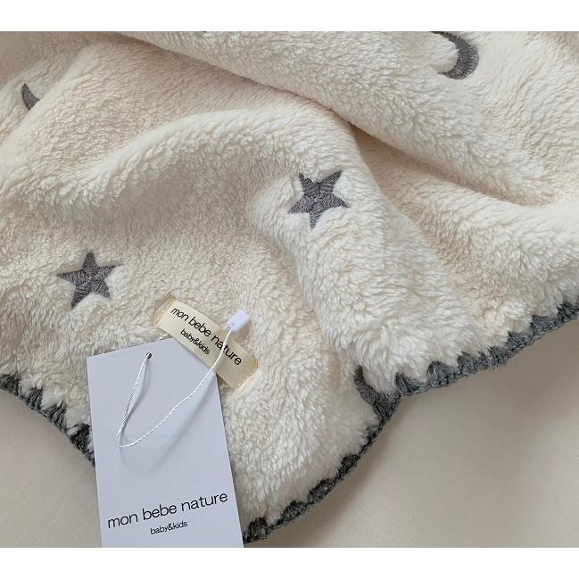 もこもこ ブランケット Sサイズ 星と月の刺繍 さくらんぼ刺繍 ベビーブランケット ひざ掛け 毛布 防寒 Sp0007 イブルbluebee 通販 Yahoo ショッピング