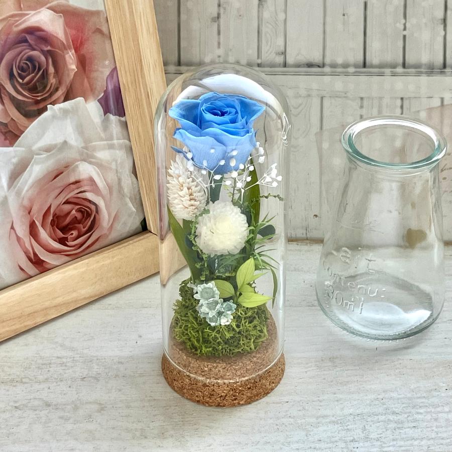 ペット供養 犬 猫 ガラスドーム プリザーブドフラワー ハンドメイド メモリアル ペット供養 花 プリザーブドフラワー ガラスドーム お供え 犬 猫