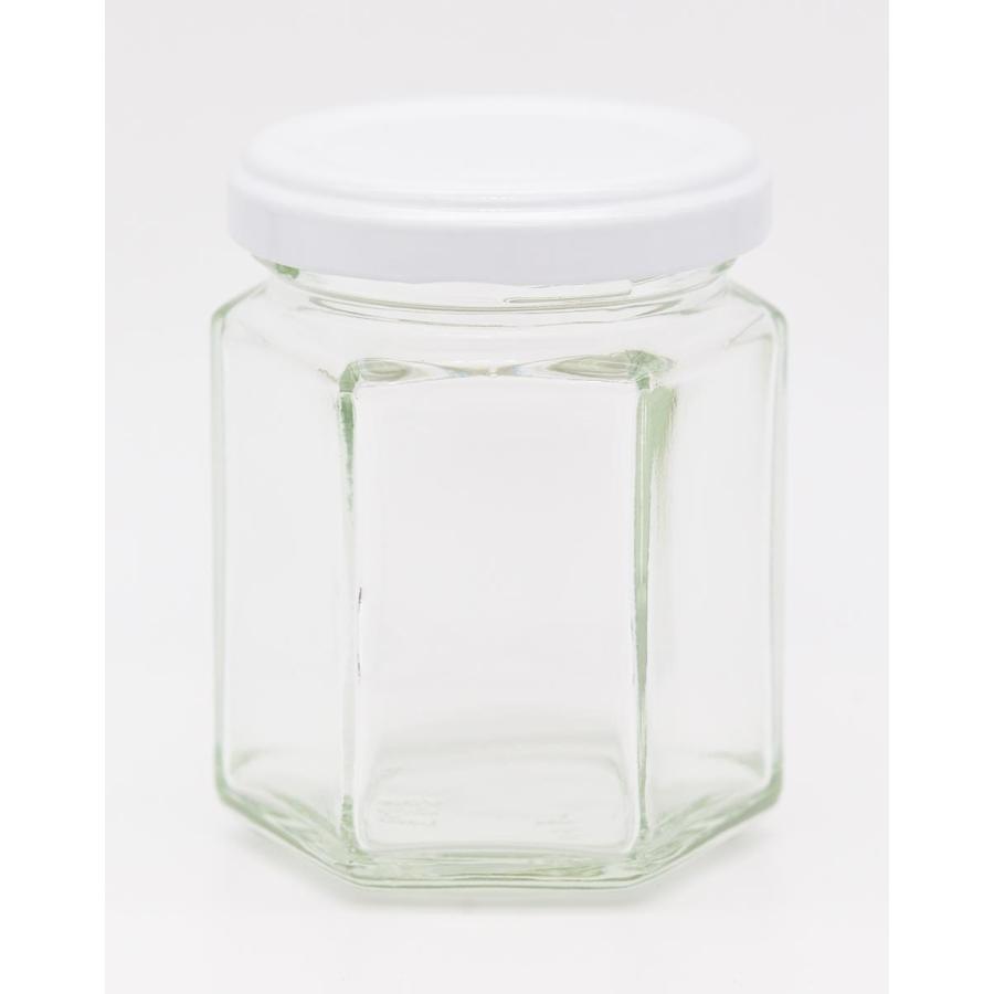 ジャム瓶 エスジェー100ツイスト(ST) 六角瓶 キャップ付き 80本セット