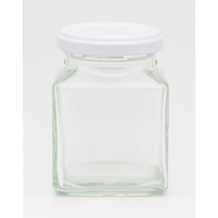 ジャム瓶 HS-角180ツイスト(ST) 四角瓶 キャップ・キャップシール付き
