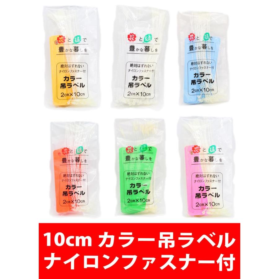 ナイロンファスナー付吊ラベル 10cm 30枚 ☆6色から選択☆大阪浪花園芸